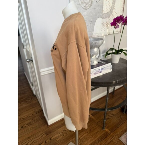 Anine Bing Jaci Sweatshirt Large - Sand - Picture 3 of 5